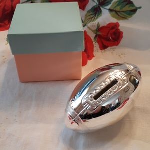 Lunt Silver Plated Football Bank
